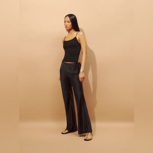 Reformation Gale Satin Mid Rise Bias Pant
